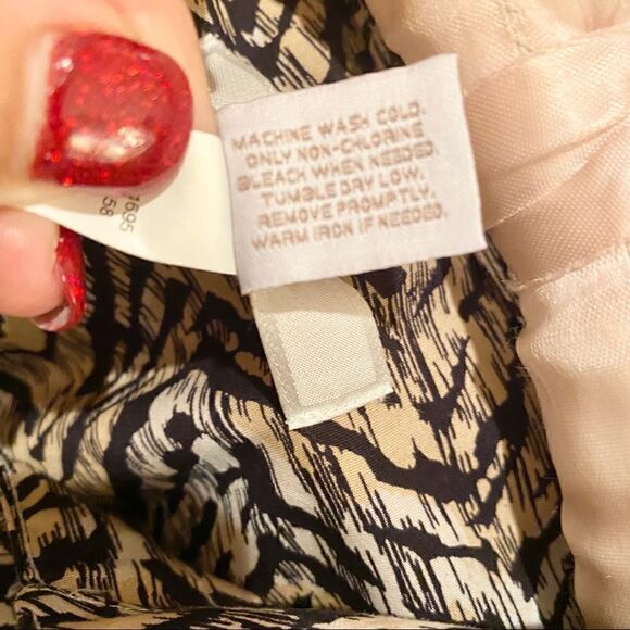 Chico’s Boho Cotton Animal Print Blouse Like New - Picture 3 of 4